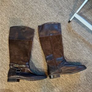 Size 8 Sonya Ralph Lauren Brown Leather and Suede Boots